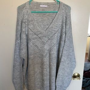 Gray knit sweater very light weight and beautiful